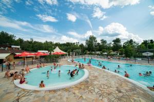 a group of people in a swimming pool at Albatross Mobile Homes on Camping Baia Verde in Manerba del Garda