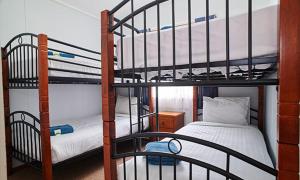 Krevet ili kreveti na sprat u jedinici u okviru objekta Kalgan River Chalets and Caravan Park