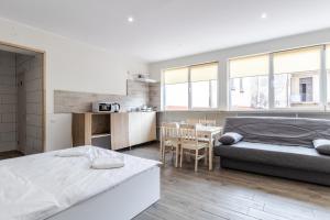 Kuchyň nebo kuchyňský kout v ubytování hi Hostel