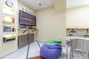 Kuchyň nebo kuchyňský kout v ubytování hi Hostel