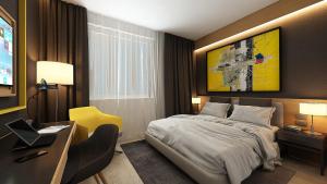 Postel nebo postele na pokoji v ubytování Maccani Black Luxury Suites