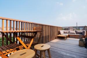 Balkón nebo terasa v ubytování B&B Summertime