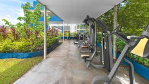 Fitness centrum a/nebo fitness zařízení v ubytování Sakmut Boutique Hotel