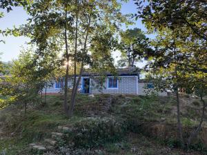 a house on top of a hill with trees at Thikalna Himalayan Retreat in Almora