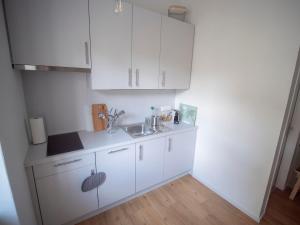 A kitchen or kitchenette at Green flat-garden view - beside KF UNI – parking included