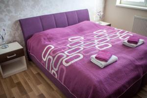Postel nebo postele na pokoji v ubytování Hotel Hokejka