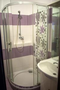 Koupelna v ubytování Hotel Hokejka