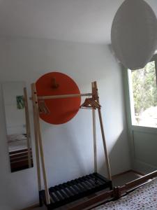 a room with a drum on a wall at Holiday Home Paradizo in Veli Lošinj