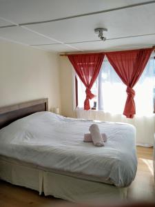 Voodi või voodid majutusasutuse Patagon Backpackers toas