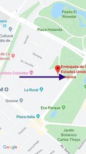 Apartamento Palermo La Rural y Embajada USA dari pandangan mata burung