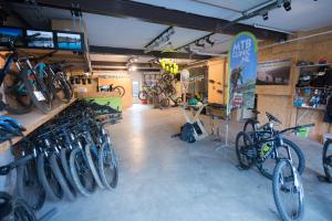 a bike shop with a bunch of bikes on display at sport B&B De Veluwezoom in Velp