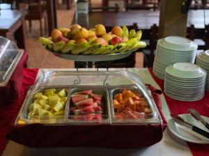 a tray of food on a table at Arenal Volcano Inn in Fortuna