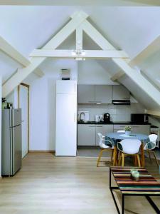 Kuchyň nebo kuchyňský kout v ubytování Greenfee vakantieappartement