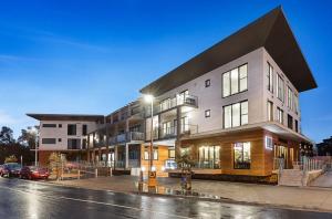 a building on the side of a street with a street light at Blue Waters on the Beach: absolute beachfront, views in McCrae