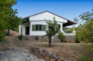 a white house with a tree in front of it at MOUNTAIN HOUSE - SETTA in Séta