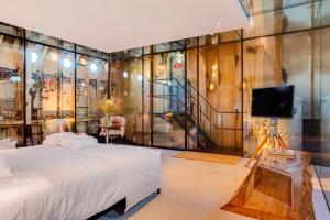 Lightship Amsterdam客房内的一张或多张床位