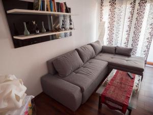 Ruang duduk di Ferienwohnung Moemlingtal