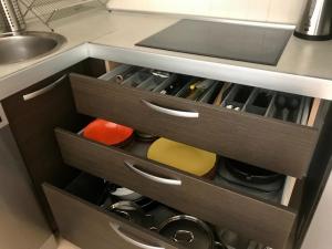 A kitchen or kitchenette at El Mocan Luxury Apartment