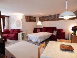 Ένα ή περισσότερα κρεβάτια σε δωμάτιο στο Abitaziun Quadratscha 22 - Samedan