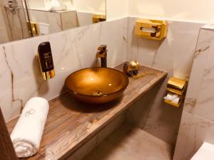 Koupelna v ubytování Hotel Glinde