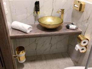 Koupelna v ubytování Hotel Glinde
