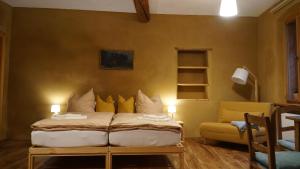 Katil atau katil-katil dalam bilik di Pension zum Hirschstein