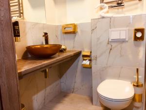 Koupelna v ubytování Hotel Glinde