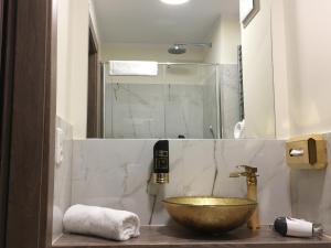 Koupelna v ubytování Hotel Glinde