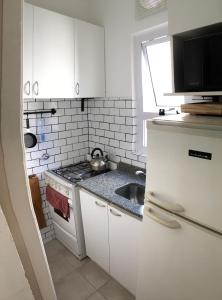Ett kök eller pentry på Luminous Apartment in Recoleta