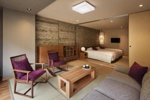 O zonă de relaxare la Okujozankei Onsen Kasho Gyoen