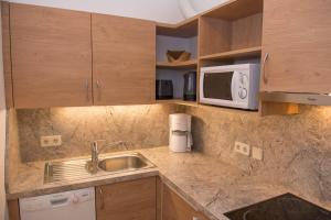 Dapur atau dapur kecil di Ferienhaus Franz