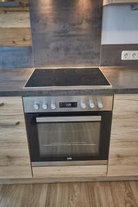 A kitchen or kitchenette at Glemm Lodge Apartments - JOKER CARD im Sommer inklusive