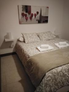 Postel nebo postele na pokoji v ubytování Apartamento Arena
