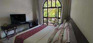 Ένα ή περισσότερα κρεβάτια σε δωμάτιο στο Hotel Union