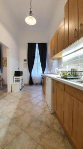 Kuchyňa alebo kuchynka v ubytovaní Előkapu Apartman