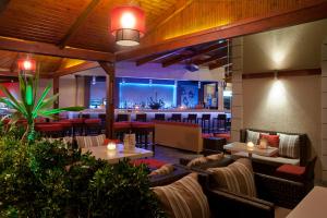 A seating area at Axos