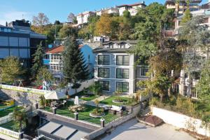 伊斯坦堡的住宿－DM Suites Bosphorus，享有花园房屋的空中景致