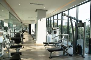 Fitness centrum a/nebo fitness zařízení v ubytování QUARTZ HOTEL & SPA