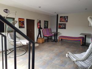 Istumisnurk majutusasutuses Xplora Hostel Cusco