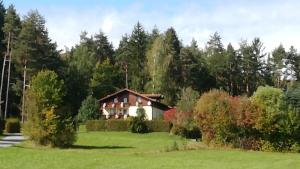 a house in the middle of a field with trees at Fischer Brigitte in Bad Koetzting