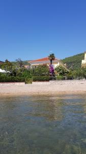 a house on the shore of a body of water at Apartments Antica in Rab