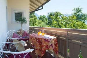 Balkón nebo terasa v ubytování Pension Etschland + 8 fotografií