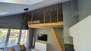 TV a/nebo společenská místnost v ubytování P.D.S APARTAMENT
