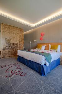 Letto o letti in una camera di استراحة الفيحاء AL Feyhaa Resthouse