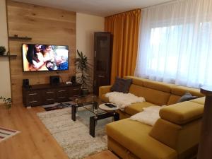 TV a/nebo společenská místnost v ubytování Apartment PineWood ***