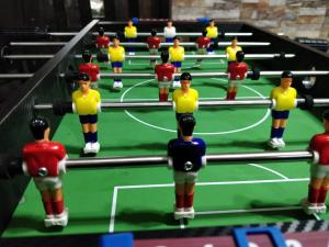 a group of lego figurines in a boxing match at Backpacker's Nest in Amritsar