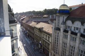 Výhľad na mesto Záhreb alebo výhľad na mesto priamo z apartmánu