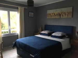 Postel nebo postele na pokoji v ubytování La Calanque du Boucharel