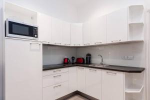 Kuchyňa alebo kuchynka v ubytovaní Contemporary City Apartment Váci Utca