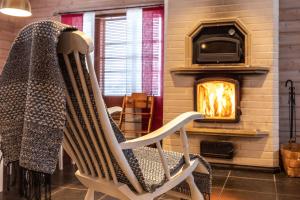 Posezení v ubytování Miekojärvi Resort
